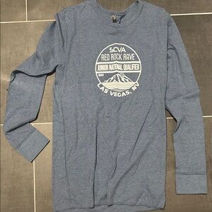 Red Rock Rave Las Vegas Blue Long-Sleeve Graphic Shirt